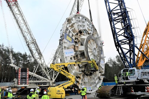 Maszyna TBM do drążenia tunelu w Świnoujściu