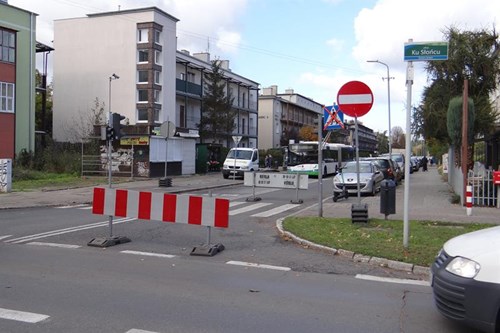 Blokady przy Cmentarzu Centralnym w Szczecinie