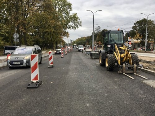 Budowa węzła Łękno w Szczecinie