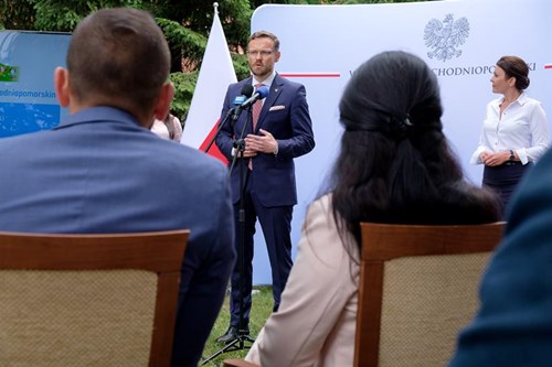 Konferenchja prasowa wojewody Zbigniewa Boguckiego