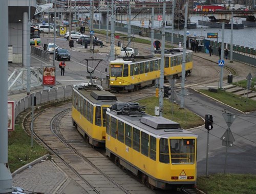 Tramwaje na ul. Kolumba w Szczecinie