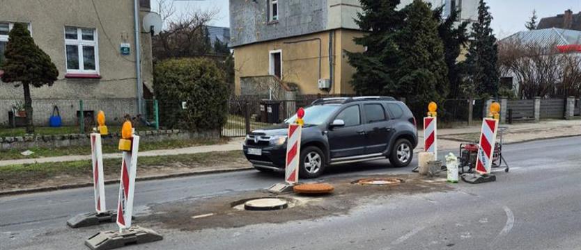 Prace przy ul. Granitowej. Pogoda wymusza przerwę