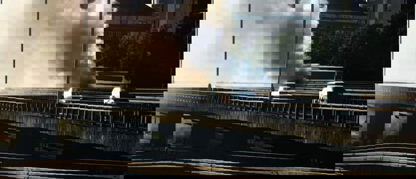 Na Trasie Zamkowej zapalił się samochód