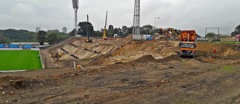 Piłka nożna. Palowanie i fundamenty trybuny