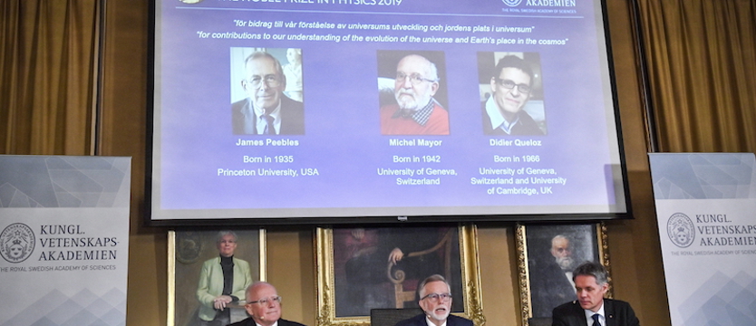 Fizyczny Nobel 2019 za poznanie Wszechświata i egzoplanet