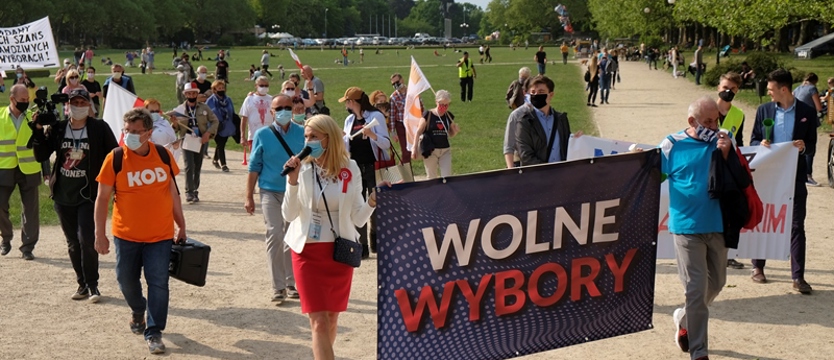 Pomaszerowali w rocznicę wolnych wyborów