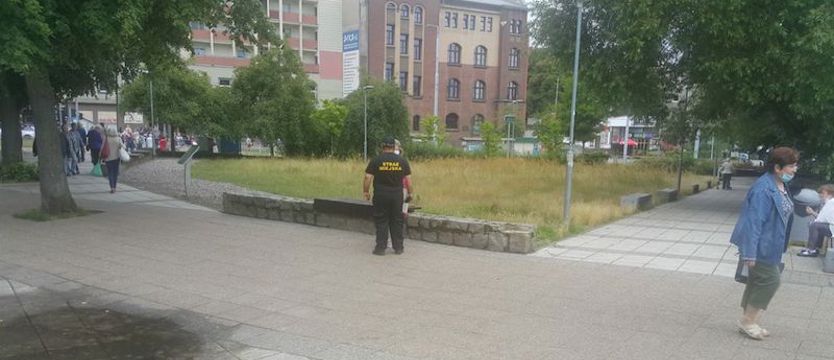 Straż miejska zlikwidowała nielegalne targowisko na skwerze Wallenberga w Szczecinie