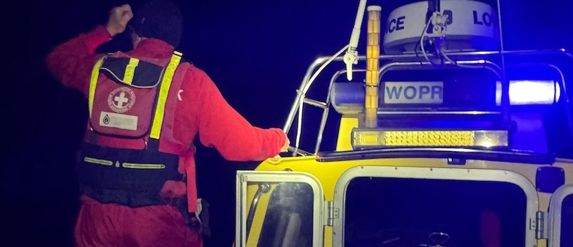 Akcja poszukiwawcza na jeziorze Dąbie