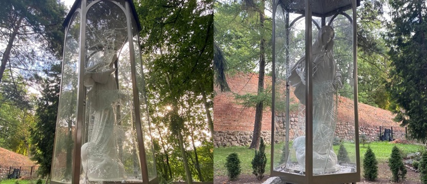 Parafianie w szoku. Skradziono różaniec z figury Matki Boskiej Medjugorie w Stargardzie