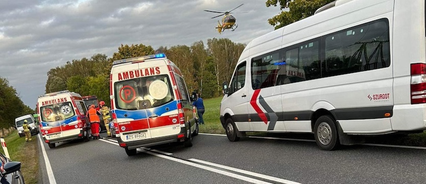Wypadek w pobliżu Chociwla. Cztery osoby w szpitalu