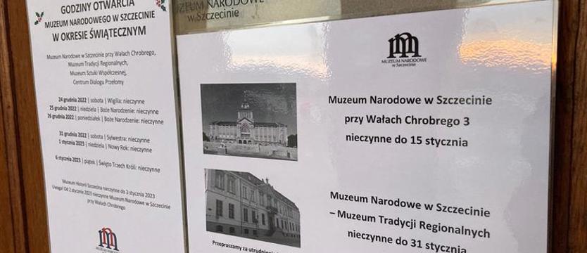 Dwa oddziały Muzeum Narodowego zamknięte