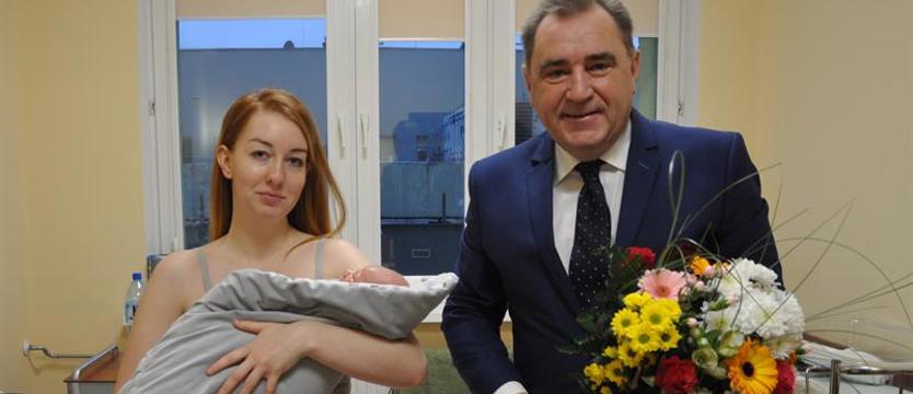 Olek z nowym rokiem. Jest pierwszym mieszkańcem powiatu kołobrzeskiego