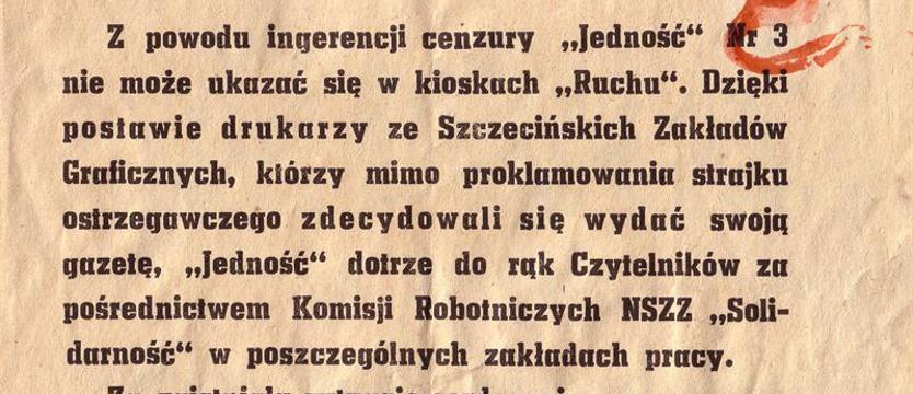 Wolność słowa. Od biuletynu strajkowego do wolności prasy