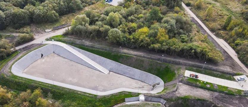 Zbiornik retencyjny gotowy w rejonie ul. Ostoi-Zagórskiego w Szczecinie