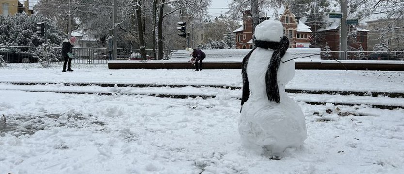 Pierwszy bałwan tej jesieni