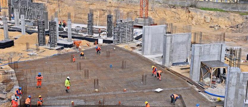 Na budowie Stadionu Miejskiego. Powstaje północna trybuna