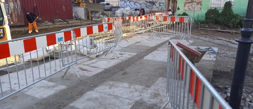 Postępy prac na ulicy Staromiejskiej