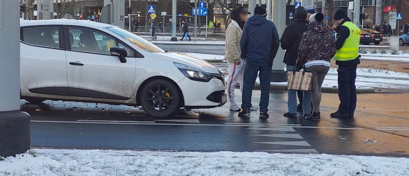 Stłuczka w centrum Szczecina