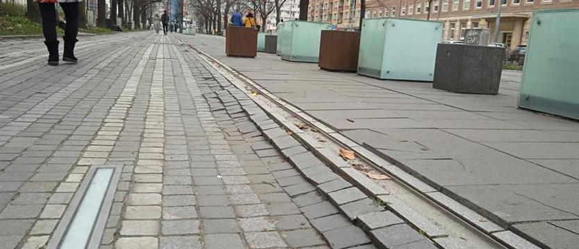 Ta zapadła aleja. Kwiaty na obrzeżach betonowego traktu